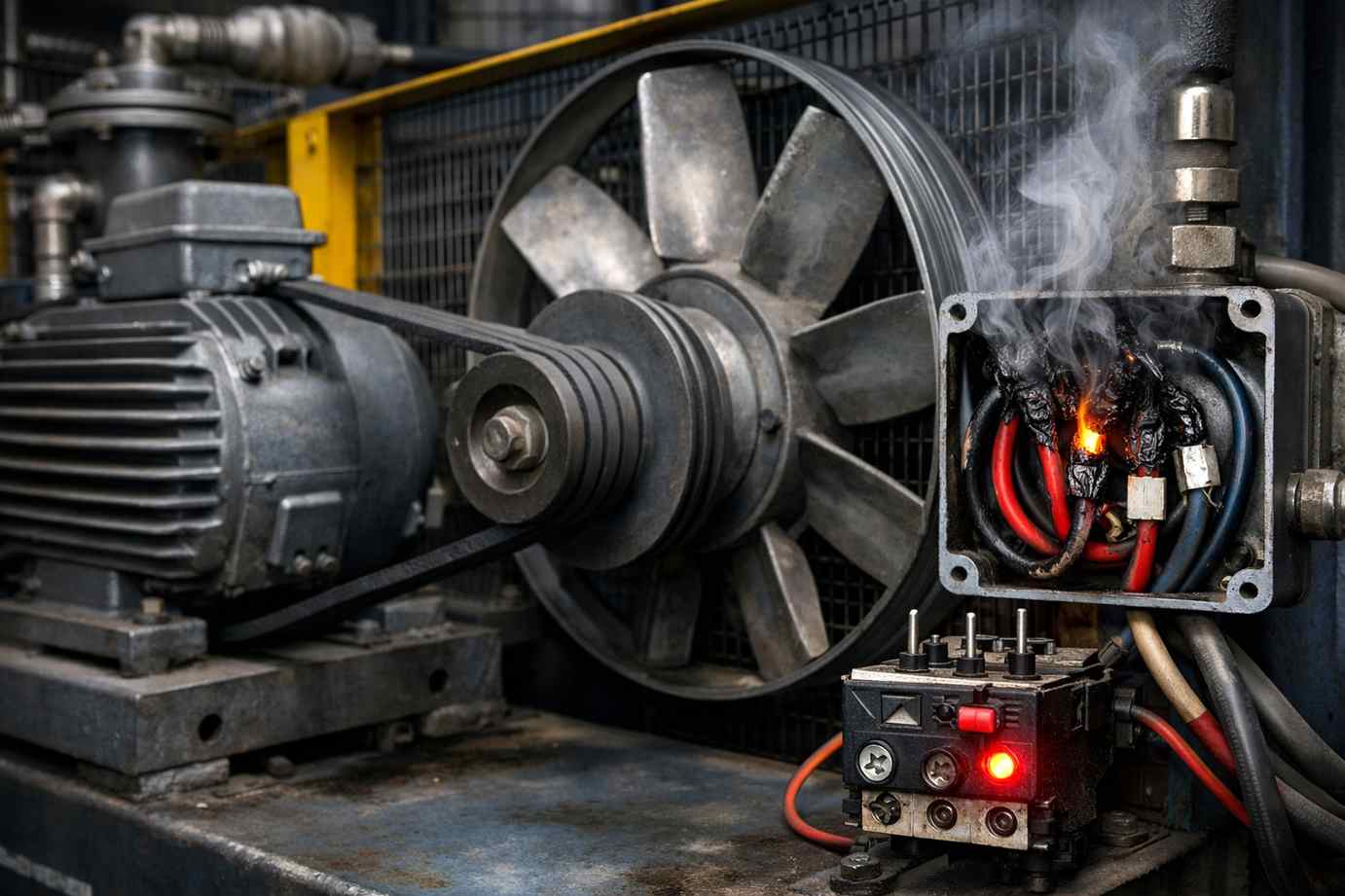 air compressor cooling fan overload fault analysis content 2