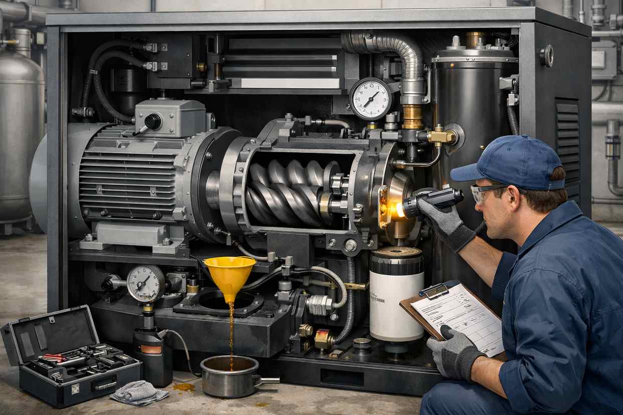 cold start oil injected screw compressor content 1